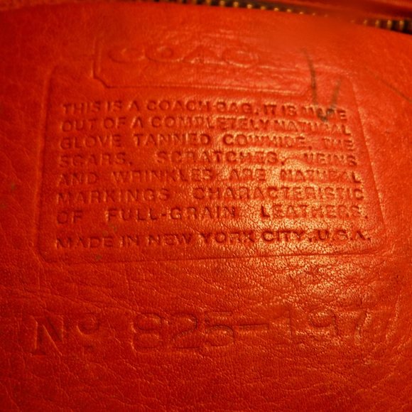 Vintage Coach NYC Basic Bag/Zippered Clutch №9455 in Rust - Picture 9 of 11
